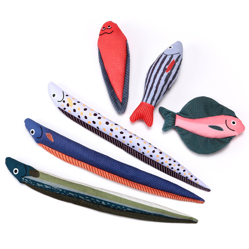 Cross-border exclusive cat toy crinkling paper catnip fish pet plush toy self-entertaining anti-boredom realistic fish cat teaser magic tool