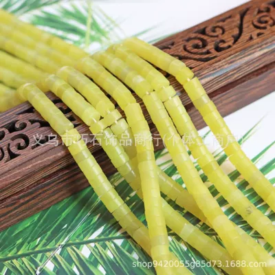 Tiger Eye Spot Wheel Spacer | Zərgərlik ara hissələri - natural-lemon-jade-36mm