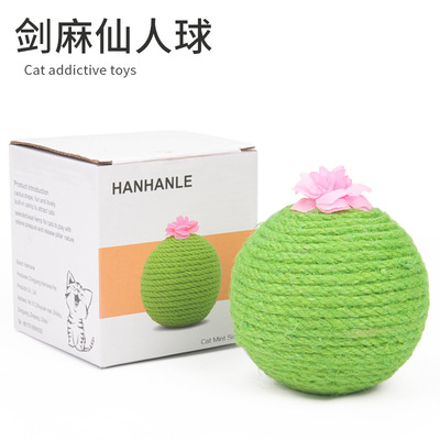 Sisal Cactus Scratching Tumbler Kitty Boredom Cat scratch ball