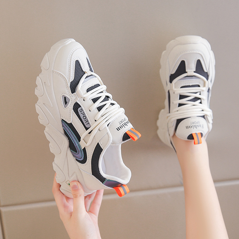 Dropshipping Mesh Dad Shoes for Women Showing Feet Small Size 3334 Women's Shoes Spring and Summer Soft Sole Breathable Running Sneakers