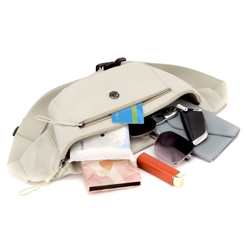 Bolso de pecho transfronterizo para mujer 2025 nueva moda bolso bandolera bolso de tela de nailon de color sólido simple bolso bandolera
