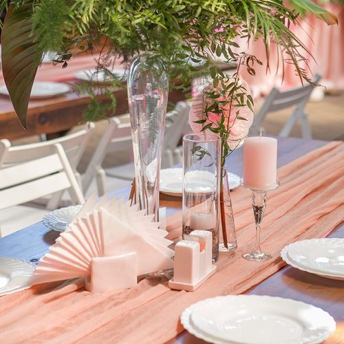 Cross-border Balinese wrinkled fabric table flag Bohemian style macrame tablecloth wedding party decoration pleated textile napkins