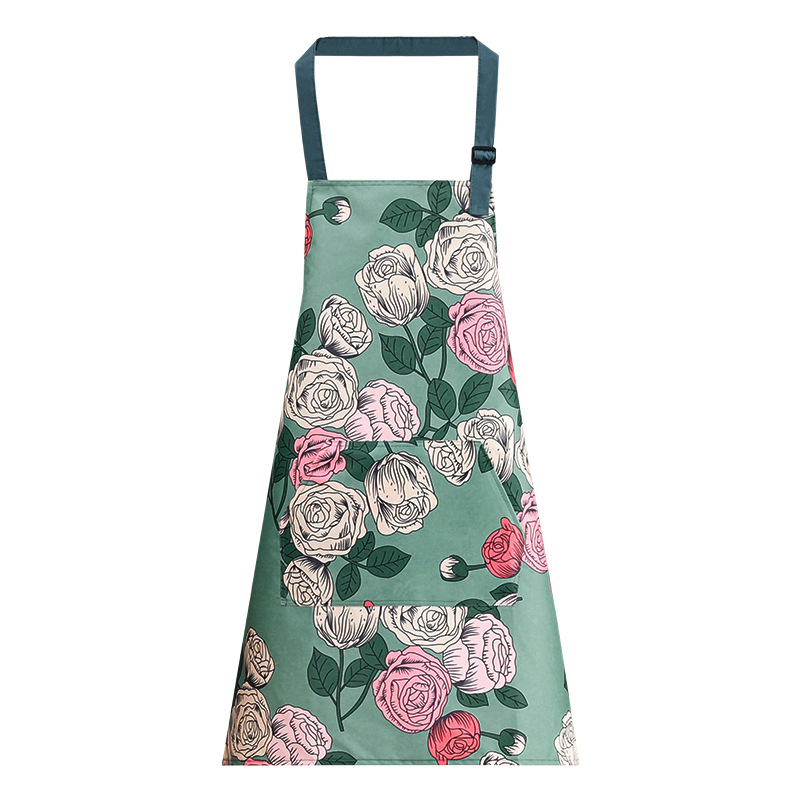 Waterproof Waist Apron For Women With Adjustable Straps Pockets_voghion.com
