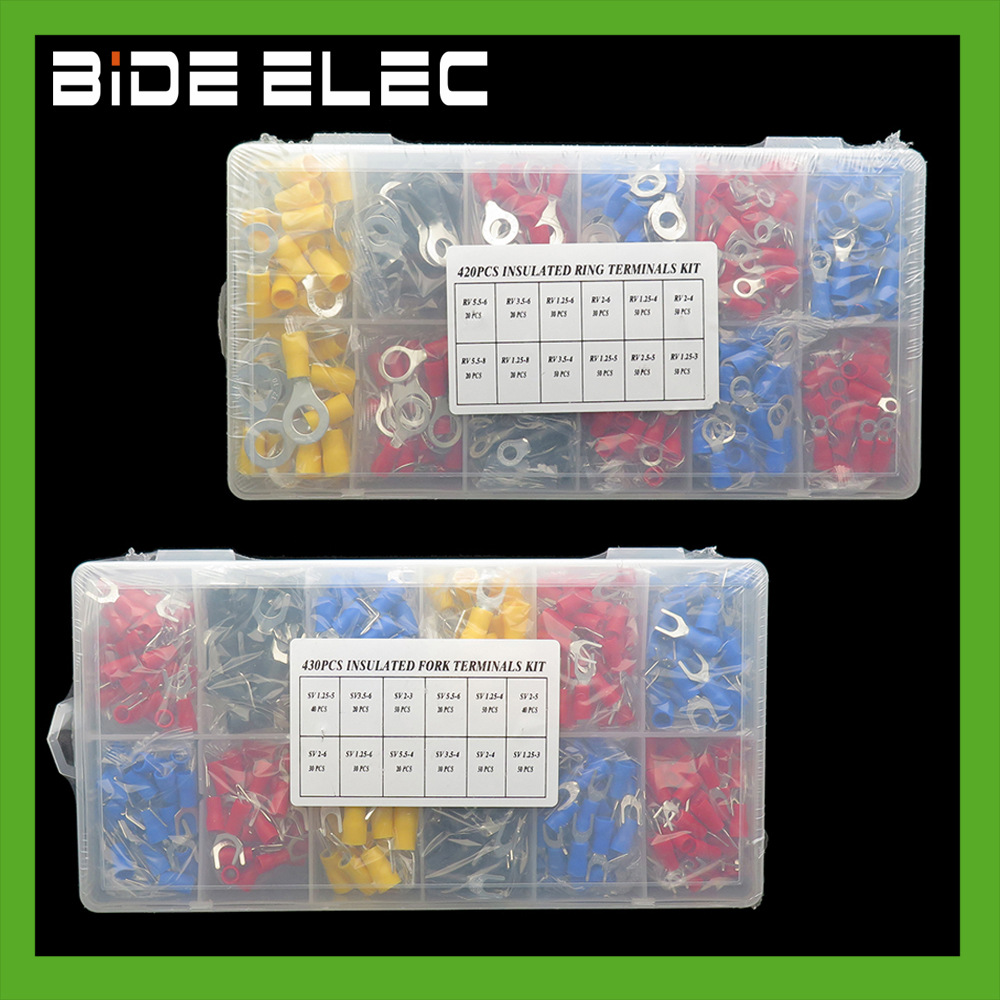 跨境电商RV/SV预绝缘端子insulated-terminal冷压电线连接器套装