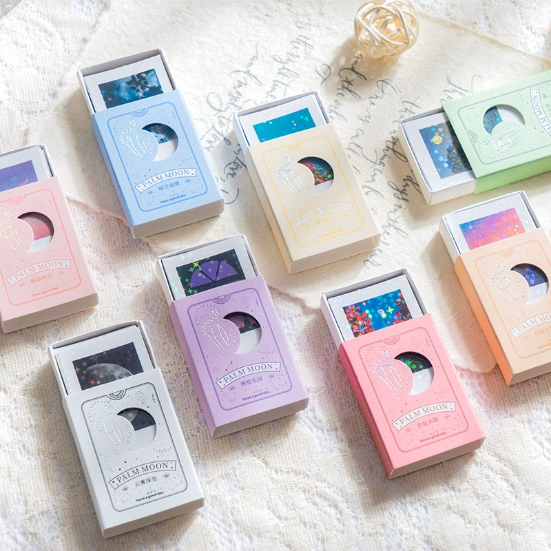 Луна серии ЛОМО наклейки в сердце руки красивый день INS пейзаж Справочник материал украшения наклейки 8