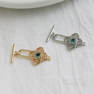 14K�����ɫ�Ƕ�ʯ僽����~��OT�������朽ӿ�diy�Ʒ�����