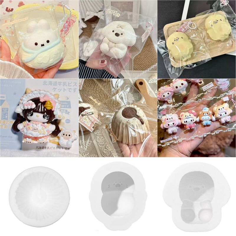 Squishy Mold Cartoon Puppy Doll Cute Figurine DIY Squishy Creative Candle Silicone Mold
