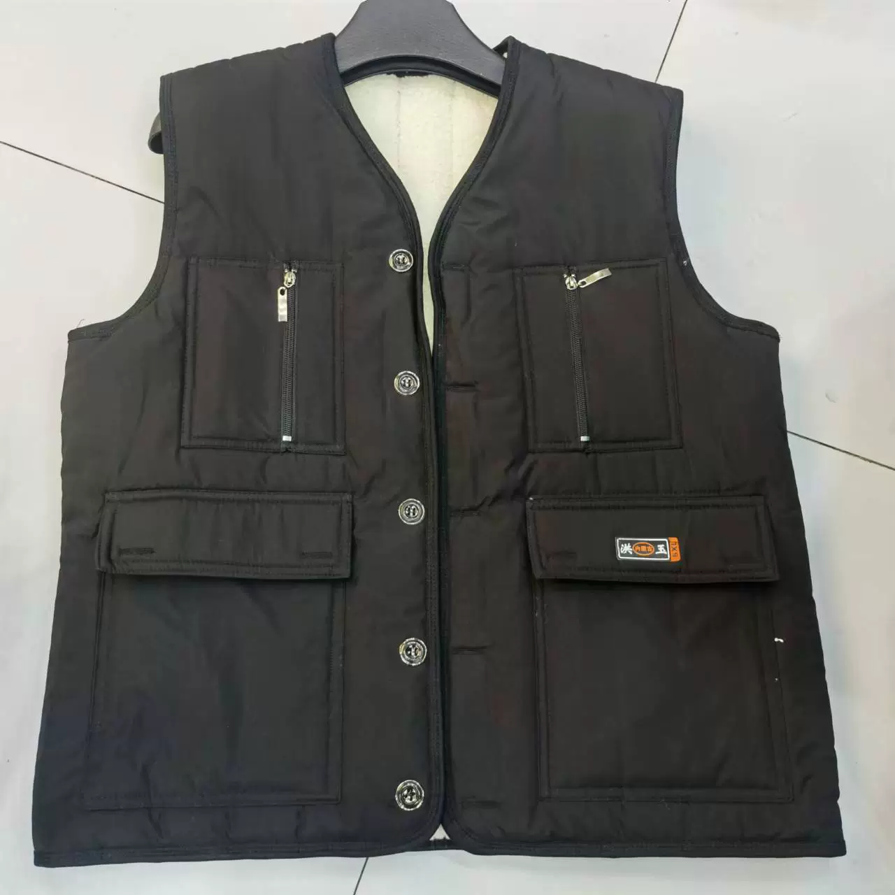 Осенний и зимний толстый жилет среднего и пожилого мужчины дедушка шерстяной жилет теплый мужской большой вариант кардиган