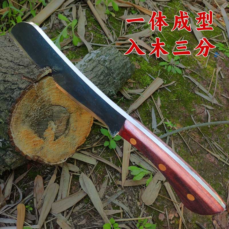 Machete Forjado a Mano para Exteriores de Acero al Manganeso y Madera, Forjado a Mano, para Acampar y Supervivencia image 5