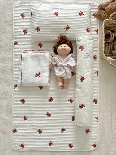 Ins Korea Baby Bed Clip Padded Cover, Baby Kids Interlocking Padded Bed Sheet Cover, Grade A 100% Cotton Bed Cover