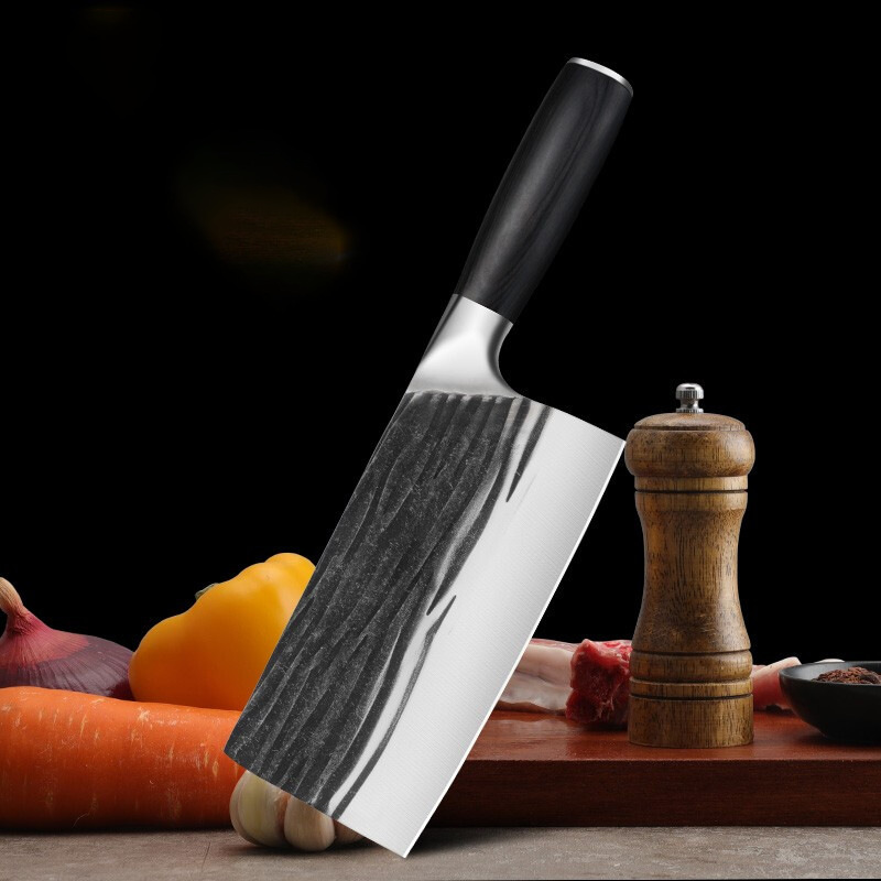 Super cocina cortar clip de acero forjado cuchillo afilado cuchillo Yangjiang cuchillo de corte multifuncional de dos usos hechos a mano en casa