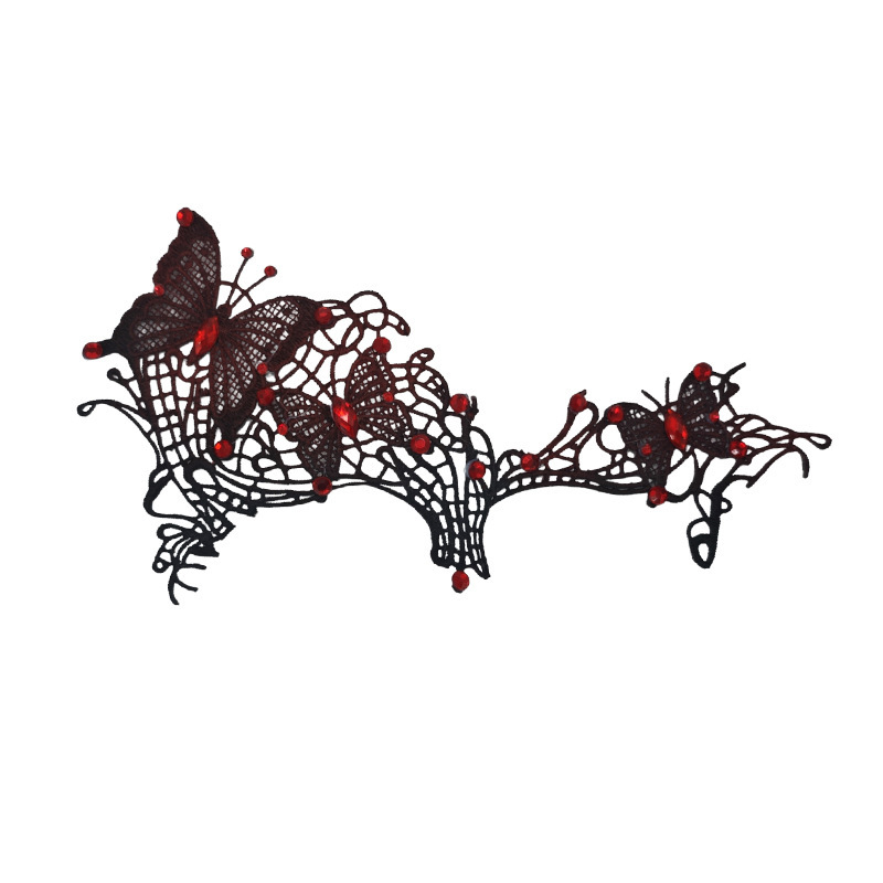 Gfas de mariposa de encaje, máscara de mitad de cara, vestido de fiesta, máscara de Venecia, máscara de borde, máscara de encaje, máscara de ojos