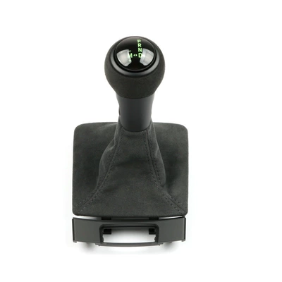Boxster, genuine leather, suede, carbon – Cab and accessories - suede-leather-cover-suede-leather-gear-shift-knob-green