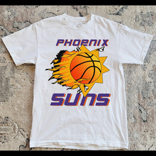 尾货处理美国篮球美式菲尼克斯太阳运动宽松230克加宽领口棉短袖