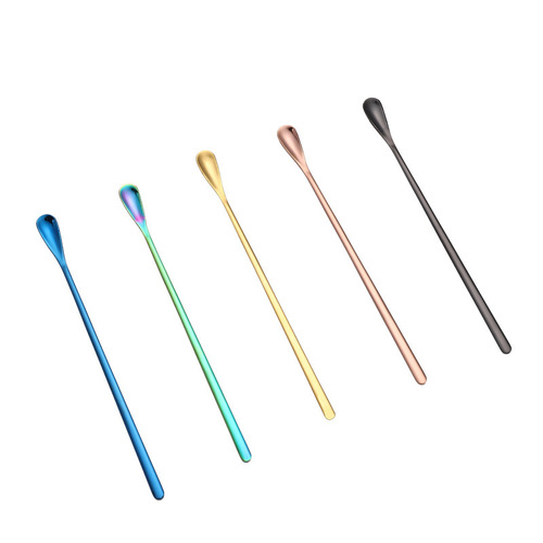 304 stainless steel bar spoon long handle 22cm stirring spoon cocktail stirrer high-end coffee cocktail bar stirrer wholesale