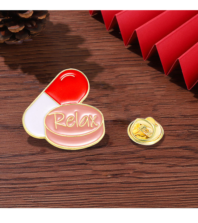 Casual, Daily Occasion Cute Modern Style Pin Letter Pill Alloy Enamel Unisex Brooches