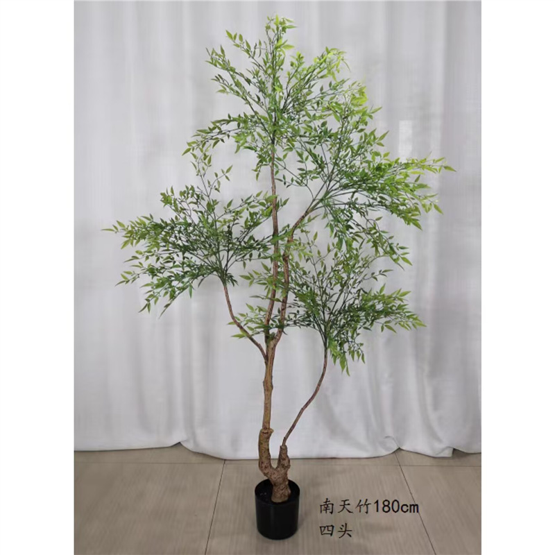 模擬緑の植物北欧スタイルの緑の植物南天竹鉢植え屋内窓床景観装飾緑の植物|undefined