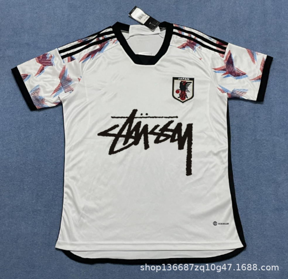 Stussy x adidas x Japan 2022/23 Away Origami Special Edition Jersey White