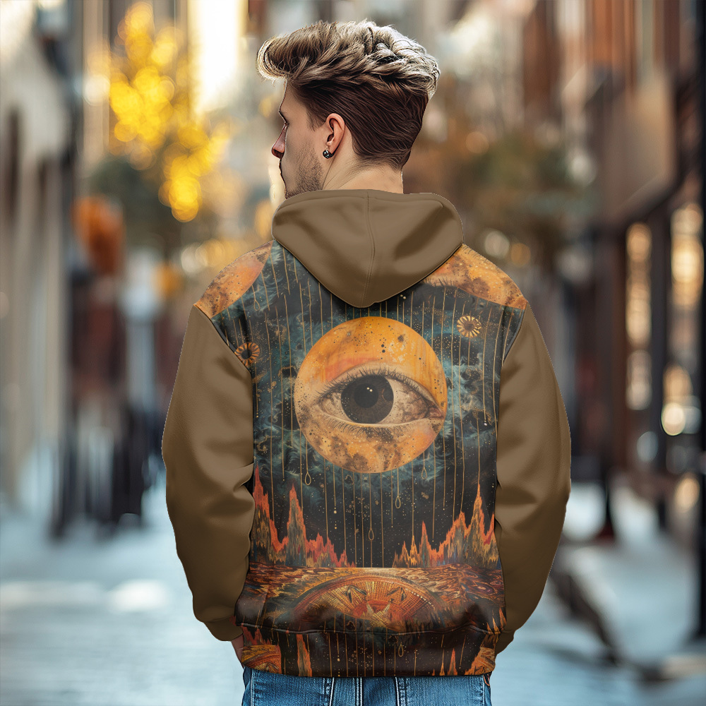 Cardigan con cappuccio da uomo con zip per inverno_voghion.com