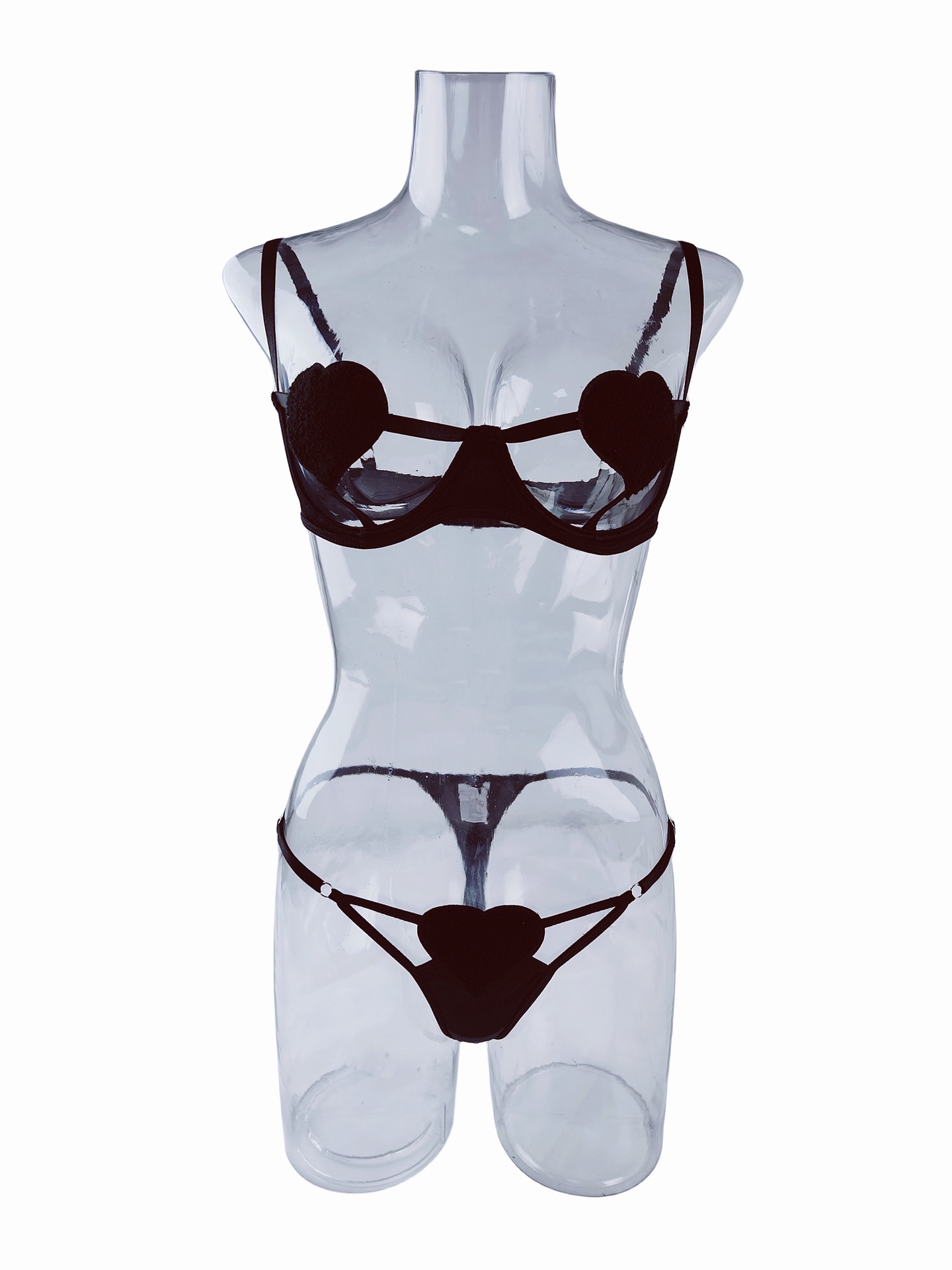 52g Weight Sexy Feel Of Sensation Sleeveless Sleeve Length Low Waist Panties Waist Thong Panties Style Sexy Lingerie Lingerie Type Polyester Fabric Type Sexy Lingerie Sets Sets Type Three-point Bra Style 2 Pieces Set Quantity Home, Honeymoon Occasion Strap Neckline Heart Shape Pattern All Seasons Season Women's Gender Sexy Style Women's Sexy Heart Shape Sexy Lingerie Sets Home Honeymoon Three-point Low Waist Thong Sexy Lingerie 21