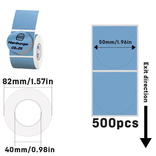 감열합성지 50-500매 블루라운드