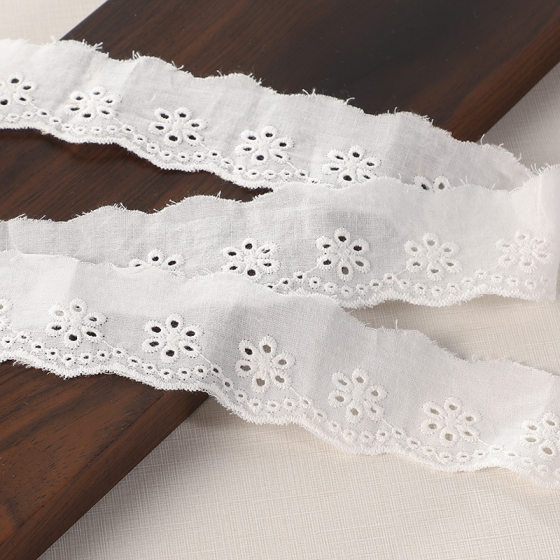 in stock cotton embroidery lace decoration cotton lace DIY cotton cotton thread hollow embroidery lace garment accessories