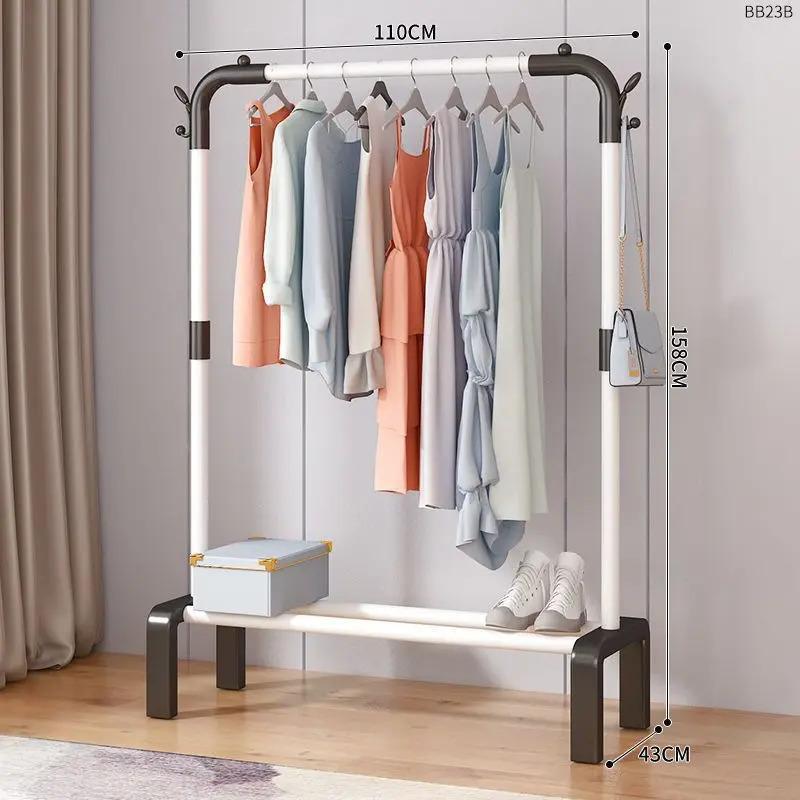 percha de ropa tipo piso para uso doméstico de alto grado colgar prendas de ropa rack varilla telescópica especial para balcón edredón