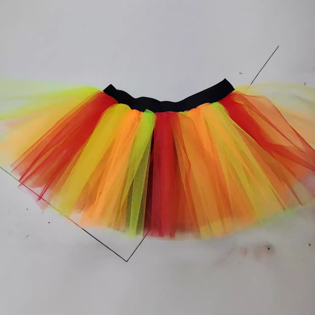 Mesh Skirt Dance Table Thanksgiving Turkey Skirt Pontoon Skirt 2024 New Color Split Skirt Cute Tutu Skirt