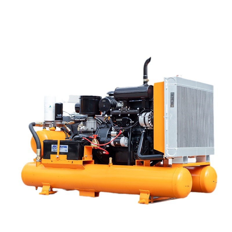 Compresor de aire para plataforma de perforación Compresor de aire de tornillo móvil Compresor de aire de perforación de agujero profundo profesional