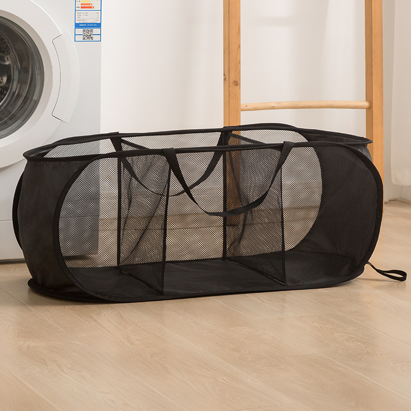 Cesta de lavandería doméstica en capas plegable partición engrosada cesta de lavandería dos o tres rejillas cesta de almacenamiento de dormitorio caja de cesta de lavandería de múltiples capas