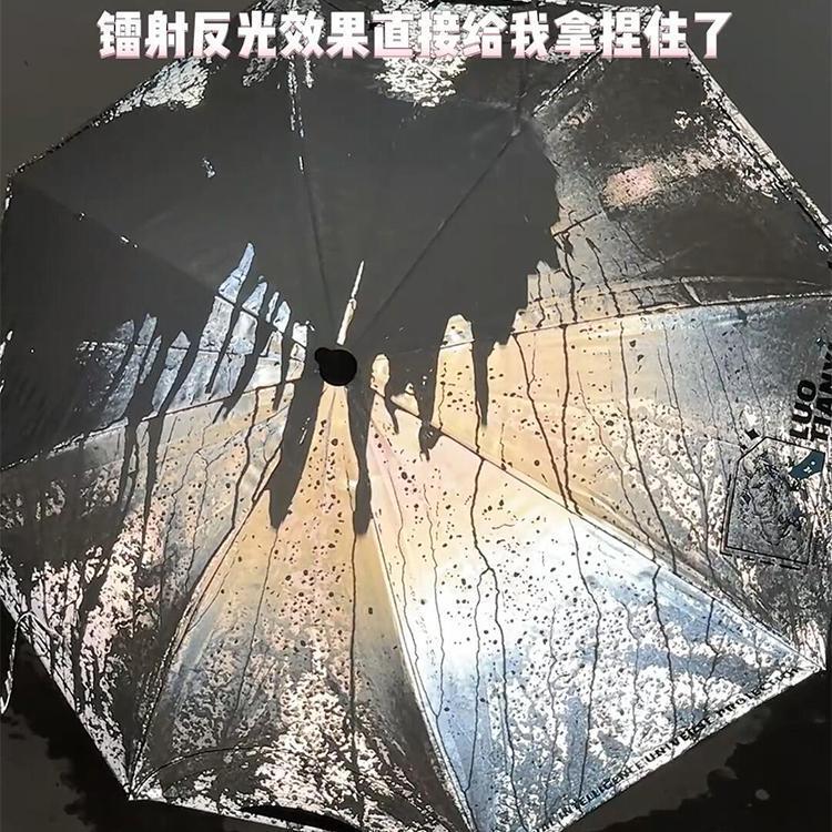 Umbrella Hatsune Miku Laser Umbrella Reflective Umbrella Changes Color When Exposed to Water, Sunny or Rainy Dual-Use Parasol, Enlarged, Thickeneded and Reinforced