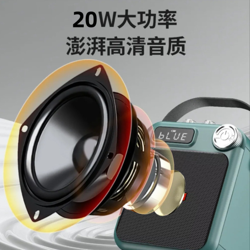 Xia Xin M3 ワイヤレスポータブル Bluetooth スピーカー屋外ポータブルハイパワーカラオケスクエアダンスホームカードサブウーファー|undefined