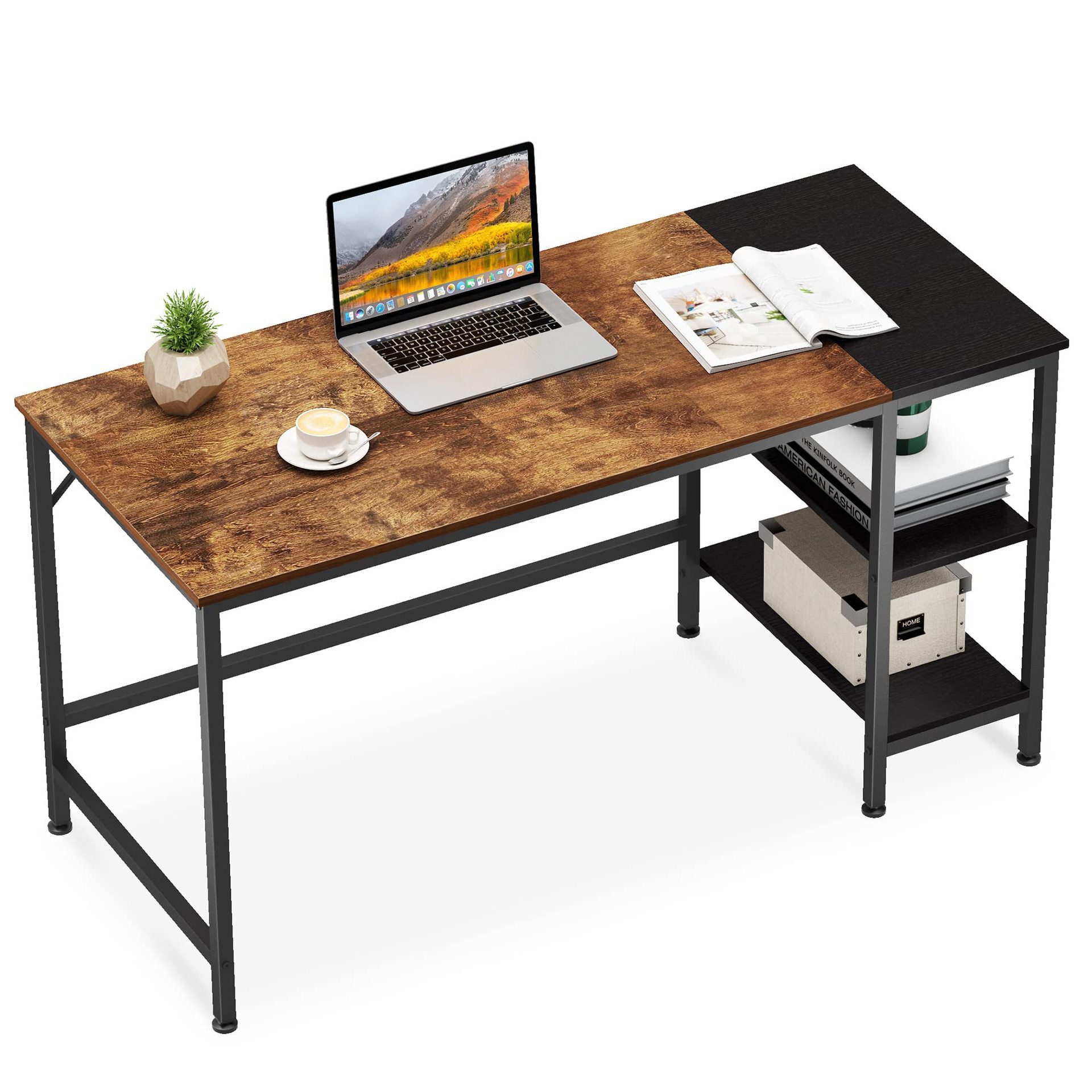 Steel wood computer desk plate type simple office desk household…