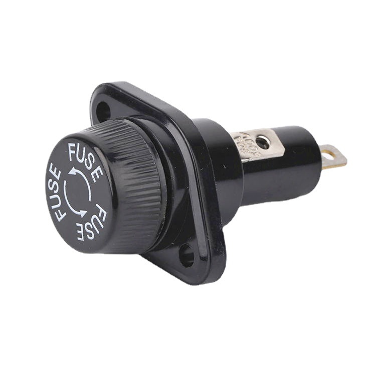 销售贡福1A-40A低压面板卧式中号汽车插片保险丝座保险盒防水