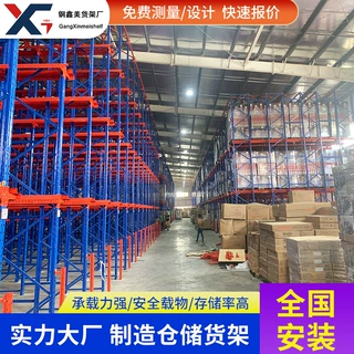 定制仓储驶入式重型货架工业食品冷链通廊式仓库冷库贯通式货物架