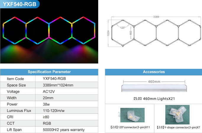 4 개의 구멍의 수평 행-RGB 빛 색상 [85-265V]