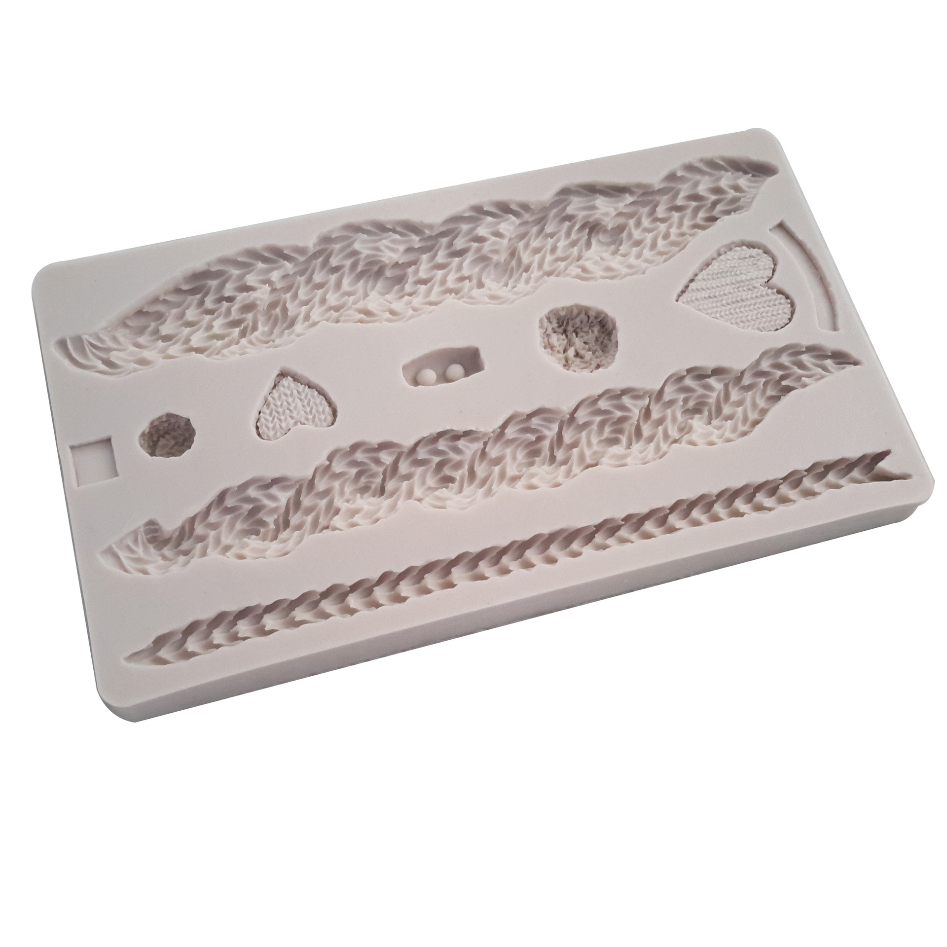 Fondant molde de silicona molde de chocolate ritmo seco todo partido cuerda de cáñamo cinturón de borde estándar europeo de silicona de grado alimenticio