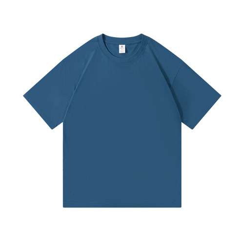 Cotton T-shirt Short Sleeve 200g Combed Cotton Women's Round Neck Short Sleeve Plain Color T-shirt Straight Cut Casual Round Neck T-shirt