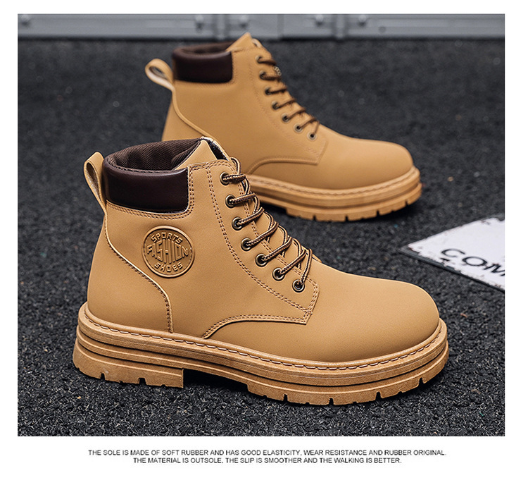 Herren Martin Boots High-top Britischer Stil Mit Dicker Sohle_voghion.com