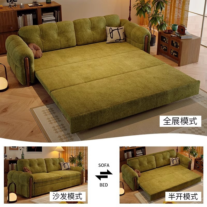 Bedroom Multifunctional Sofa Bed Dual-Purpose Foldable Small Apartment Multi-Small Double Study Retractable Integrated Bed