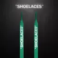 Green ow letter reflective shoelaces