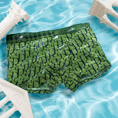 GDECC Summer Men's Thin Antibacterial Breathable Ice Silk Personalized Print Shorts Pack of One