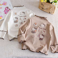 女宝宝2025超软磨毛德绒长袖T恤女婴儿秋冬季女童发热保暖打底衫