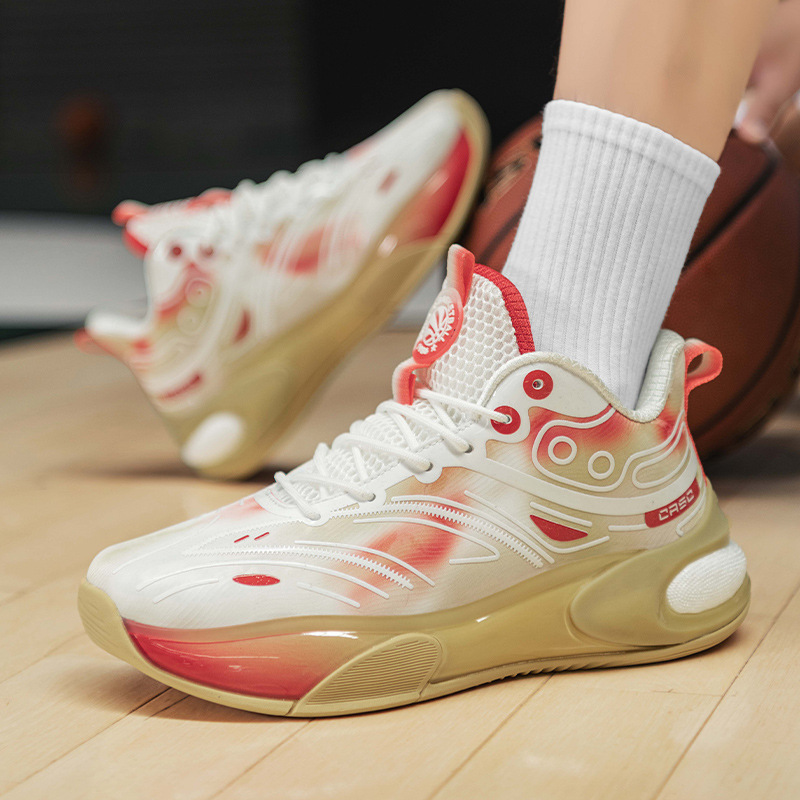Zapatos deportivos para hombres 2024 nuevos zapatos de baloncesto para hombres fricción sonora de color de amortiguación de zapatos juveniles de estudiantes zapatos de fútbol para hombres
