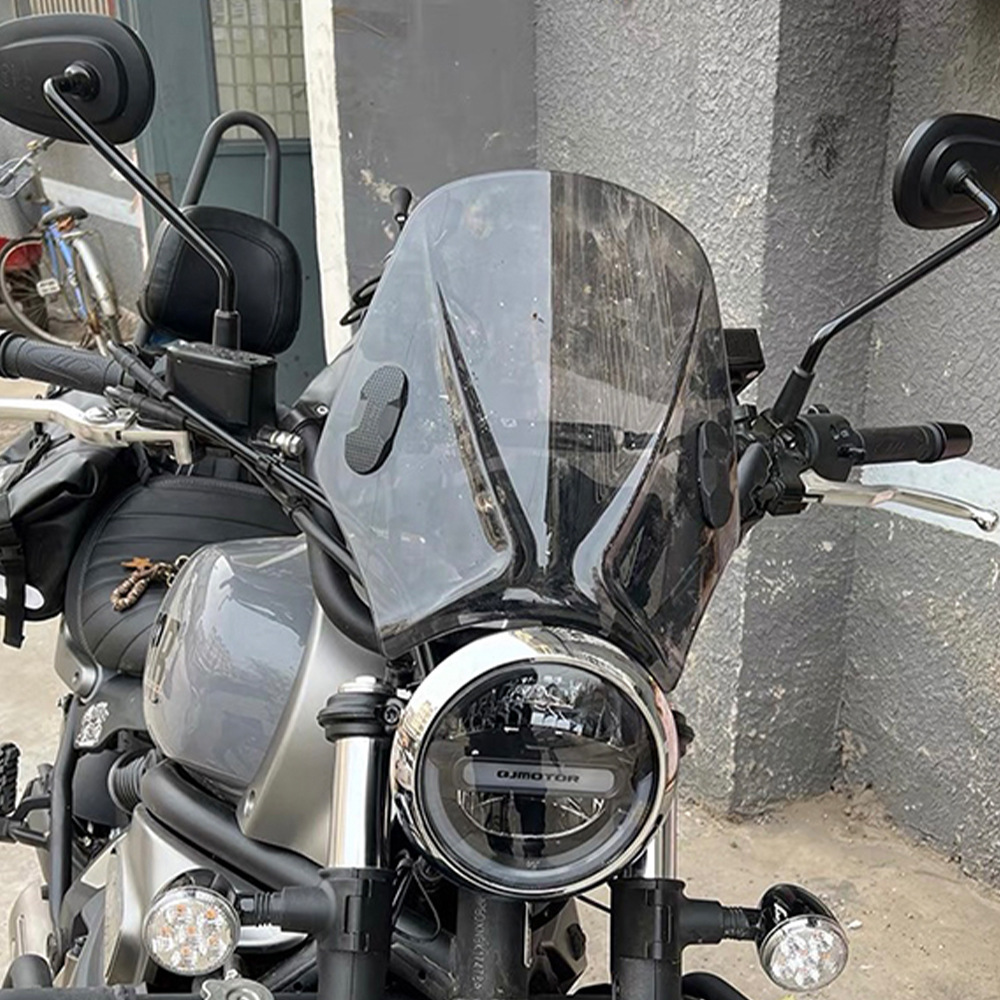 Suitable for Cfmoto 250Cl/450Cl-C/650Mt/125 Baboon Modified Retro Windscreen, Heightened Windshield