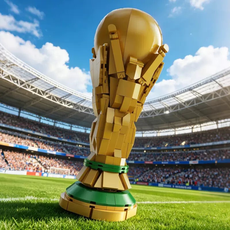 Cross-Border Popular Items: World Cup Themed Jerseys, Football, Trophy Building Blocks, Photo Frames, Assembly Ornaments, Children's Toys