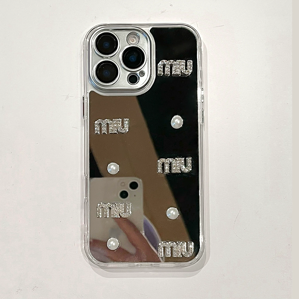 Apple, трёхмерный совместимый iPhone 15/14/13 из жемчужины, чехол для телефона, зеркало, iphone, 16примакс