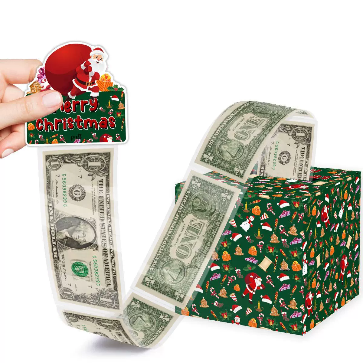 惊喜圣诞节主题装饰现金抽拉钱盒节日派对场地气氛布置道具礼盒