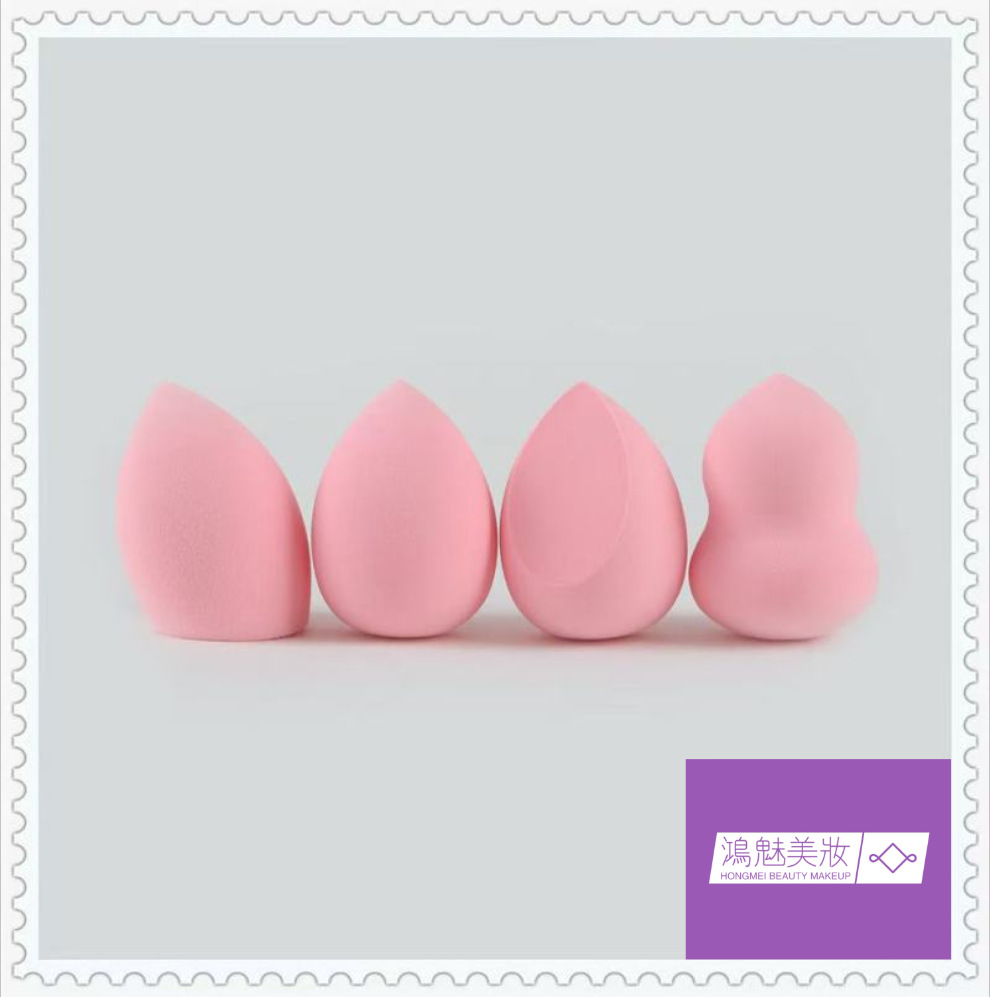 Esponja de maquillaje de doble uso, seca y húmeda, envasada individualmente, venta directa de fábrica Meiyang