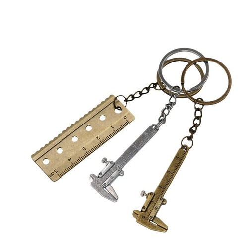 Portable small pendant mini vernier caliper keychain portable tool zinc alloy keychain